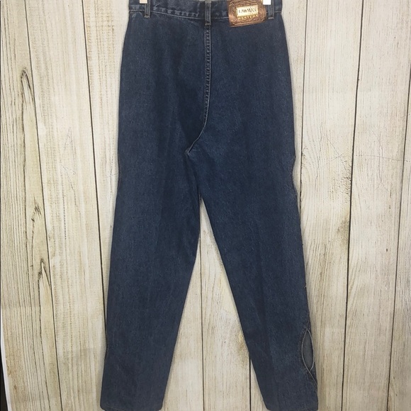 Vintage Lawman Slim Fit Button Western Mom Jeans - Picture 2 of 7